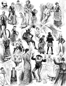 The Savage Club Entertainment at the Royal Albert Hall: some costumes at the ball, 1883. Creator: R. Taylor.