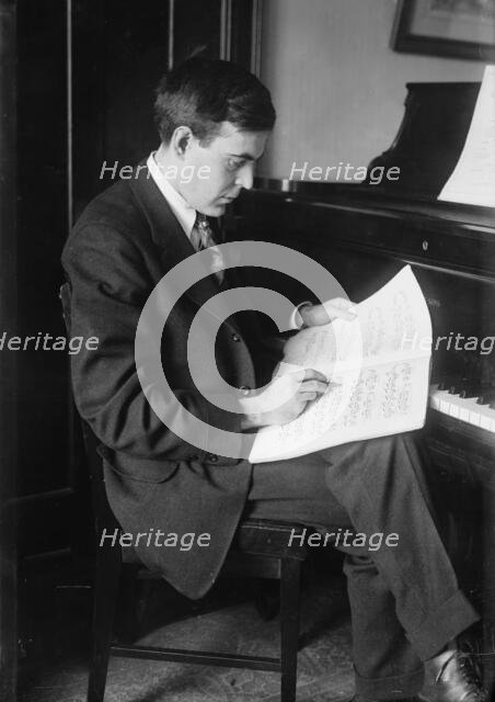 John Powell at piano, between c1915 and c1920. Creator: Bain News Service.