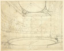 Study for Royal Circus, from Microcosm of London, c. 1809. Creator: Augustus Charles Pugin.