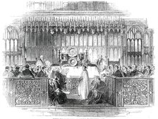 Consecration of the Bishop of Montreal, in Westminster Abbey, 1850. Creator: Smyth.