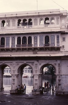 Entrance to the ghats, Lake Pichola, Udaipur, India, 1988.  Creator: Amanda Waite.