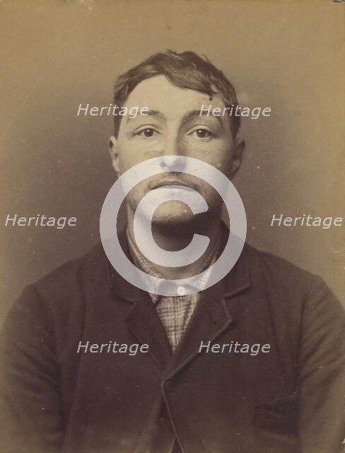 Cana. Eugène, Louis. 22 ans, né à Paris Vllle. Monteur en bronze. Anarchiste. 2/3/94., 1894. Creator: Alphonse Bertillon.