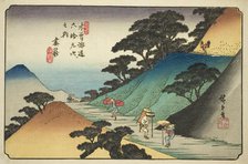 No. 43: Tsumagome, from the series "Sixty-nine Stations of the Kisokaido (Kisokaido..., c. 1835/38. Creator: Ando Hiroshige.