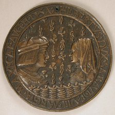 Medal of Duke Philibert II of Savoy (1480-1504) and Margaret of Austria (1480-1530), early 16th cent Creator: Unknown.