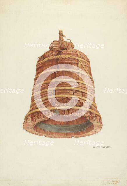 Wooden Bell, c. 1940. Creator: Edward Jewett.