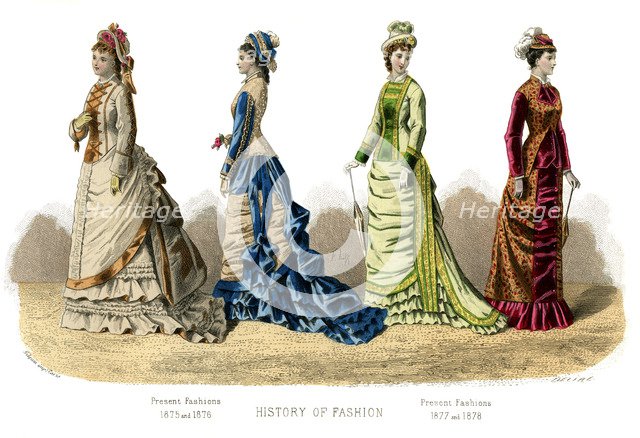 French costume: 'Present Fashions', (1882). Artist: Unknown