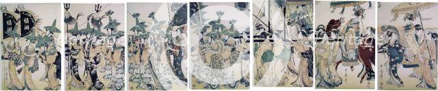 Yoshiwara Impromptu, Japan, c. 1797/98. Creator: Kitagawa Utamaro.