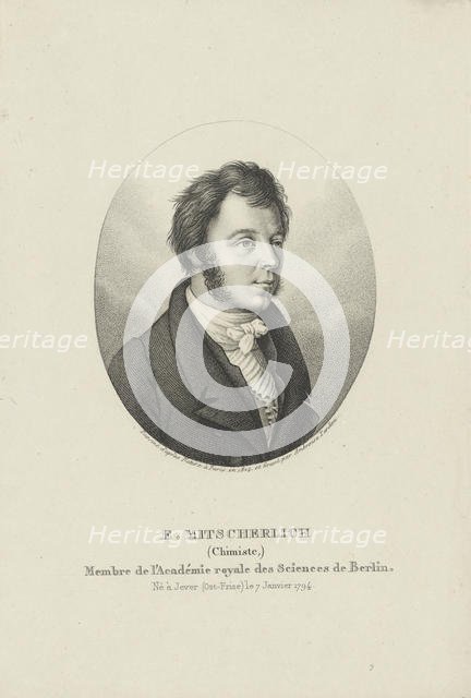 Portrait of Eilhard Mitscherlich (1794-1863) , c. 1830-1840. Creator: Tardieu, Ambroise (1788-1841).