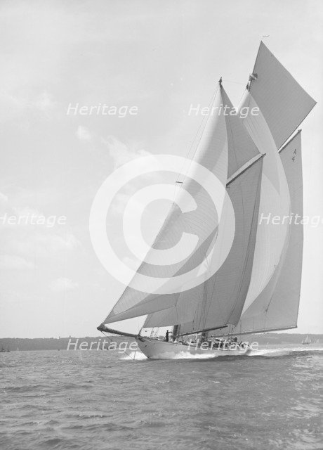 The handsome racing schooner 'Waterwitch', 1911.  Creator: Kirk & Sons of Cowes.
