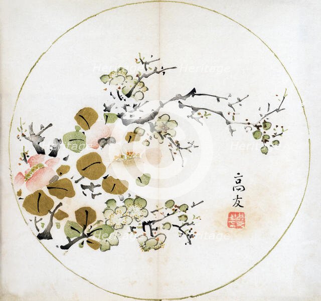 Coloured woodblock print from the Ten Bamboo Studio, Nanjing, China, c1643. Creator: Ten Bamboo Studio.