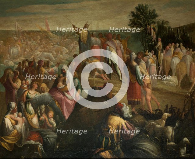 The Israelites crossing of the Red Sea, c. 1610. Creator: Donducci (Il Mastelletta), Giovanni Andrea (1575-1655).