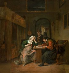 Physician and a Woman Patient , ca 1665. Creator: Steen, Jan Havicksz (1626-1679).