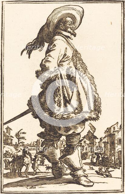 Noble Man with Mantle Trimmed in Fur, Holding his Hands Behind his Back. Creator: Unknown.