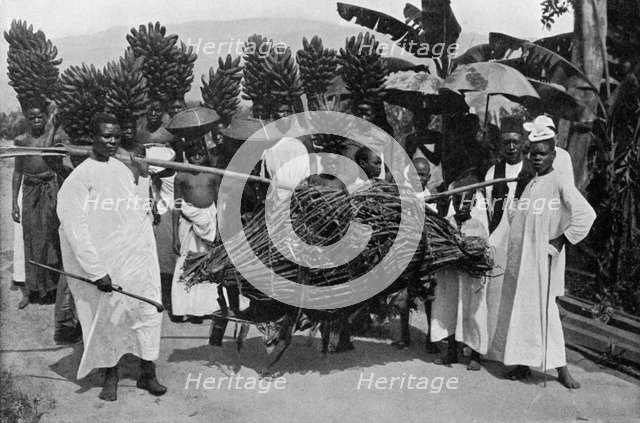 Marriage custom, Uganda, 1920.Artist: CW Hattersley