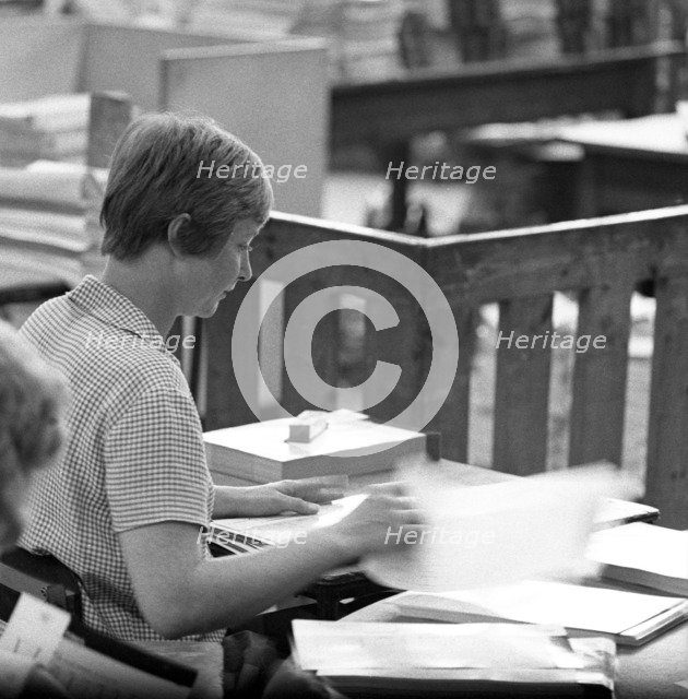 Book binding department of the White Rose Press, Mexborough, South Yorkshire, 1968. Artist: Michael Walters