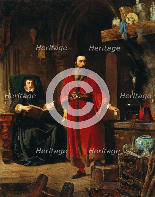 Catherine de' Medici and the Alchemist Cosimo Ruggieri, 1867. Creator: Lulvès, Jean (1833-1889).