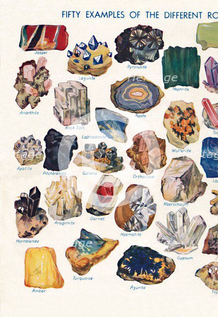 'Examples of the Different Rocks That Make Up The Earth's Crust', 1935. Artist: Unknown.