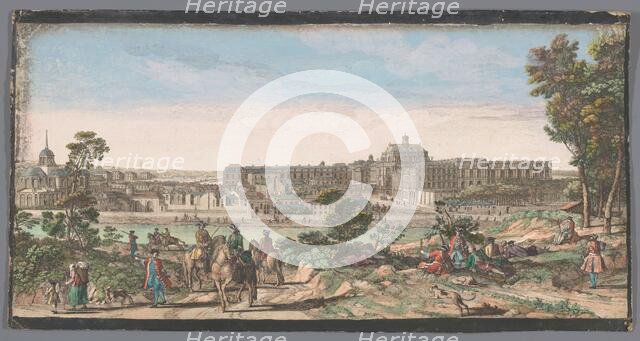 View of the city and the Palace of Versailles, 1700-1799. Creators: Anon, Jacques Rigaud.