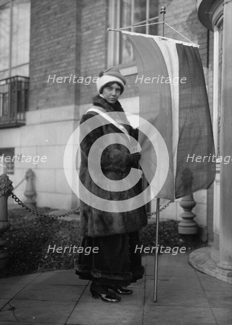 Woman Suffrage - Pickets at White House, 1917. Creator: Harris & Ewing.