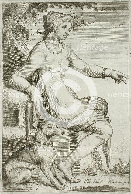 Diana, between 1607 and 1610. Creator: Jacob Matham.