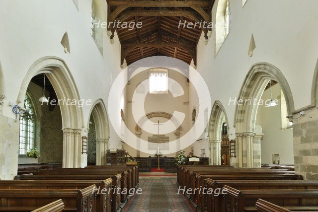 Interior, Priory Church of St Mary, Deerhurst, Gloucestershire, 2010.