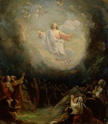 The Ascension of Christ, sketch for the Lemlanni altarpiece, 1872. Creator: Robert Wilhelm Ekman.