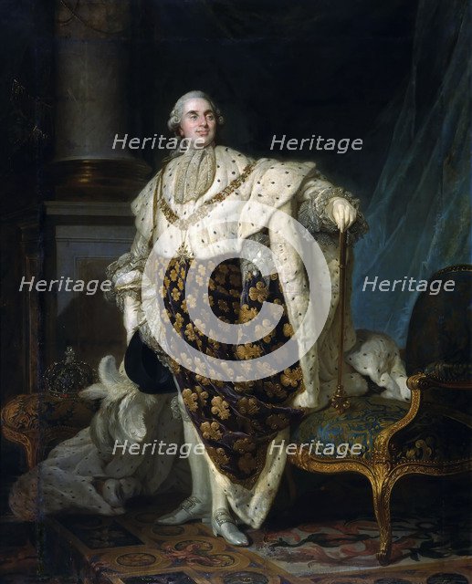 Portrait of the King Louis XVI (1754-1793). Artist: Duplessis, Joseph-Siffred (1725-1802)