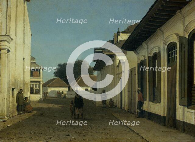 A street in the old part of Batavia, c.1860-c.1880. Creator: Jan Weissenbruch.