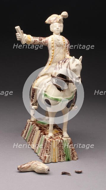 Equestrian Figure, Staffordshire, 1750/65. Creator: Staffordshire Potteries.