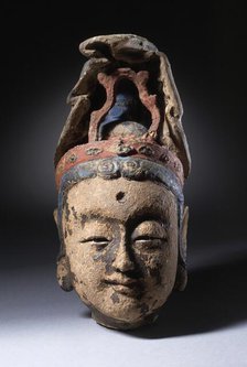 Head of a Bodhisattva, Probably Avalokitésvara (Guanyin), the Bodhisattva..., between c.1450-c.1550. Creator: Unknown.