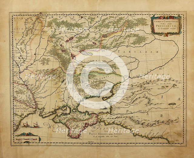 Taurica Chersonesus. Map of the Crimea, 1595. Artist: Mercator, Gerardus (1512-1594)