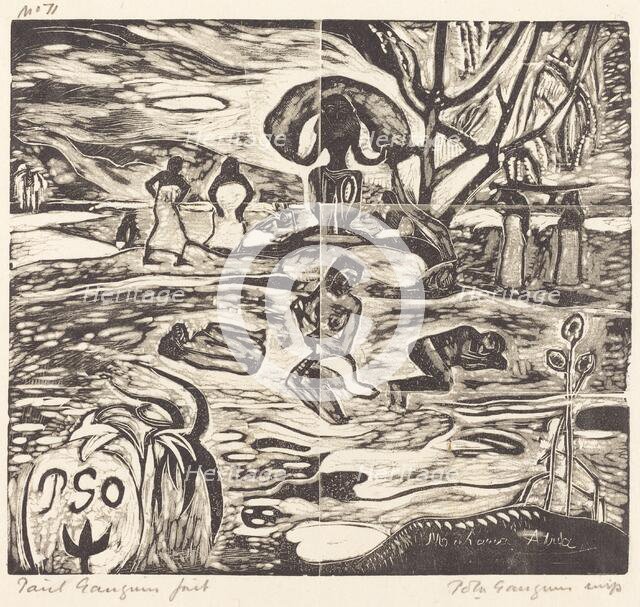 Mahana Atua (The Food of the Gods), 1894/1895. Creator: Paul Gauguin.