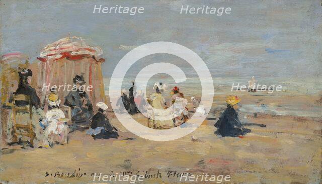 On the Beach, 1894. Creator: Eugene Louis Boudin.