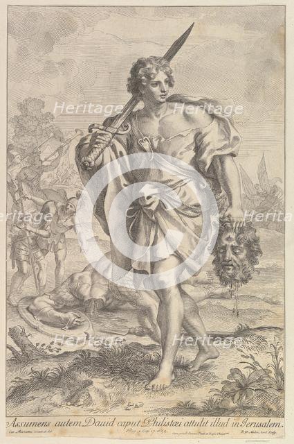 David with the Head of Goliath, 1680-1743. Creator: Robert van Audenaerde.