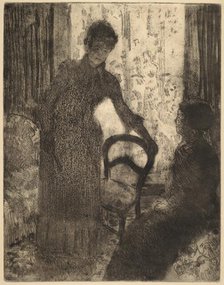 The Visitor, c. 1880. Creator: Mary Cassatt.