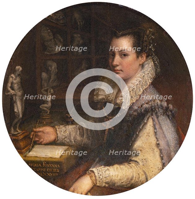 Self-portrait in the Studio, 1579. Creator: Fontana, Lavinia (1552-1614).