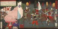 A Chronicle of the Pursuit of Rebels at Kagoshima, 1877. Creator: Tsukioka Yoshitoshi.