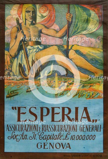Esperia Assicurazioni, Early 1930s. Creator: Trematore, Severino (1895-1940).