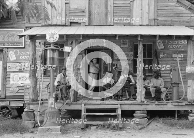 Sunday afternoon - country store on dirt road, Gordonton, North Carolina, 1939. Creator: Dorothea Lange.