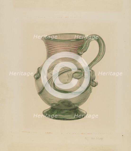 Pitcher, c. 1940. Creator: Van Silvay.