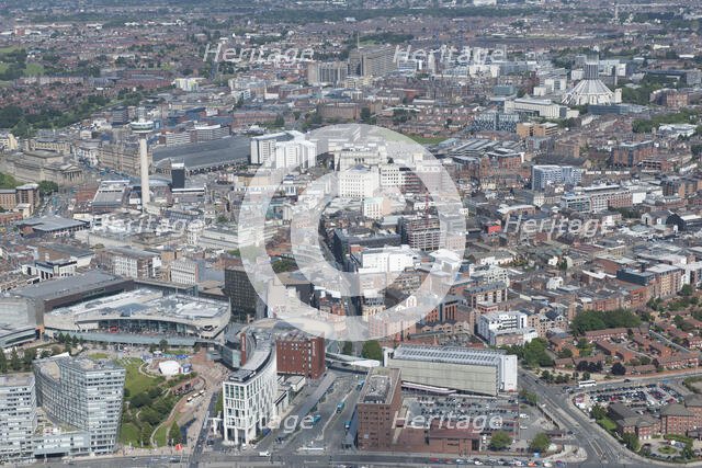 The city centre and environs looking towards the Roman Catholic Cathedral, Liverpool, 2015. Creator: Historic England.