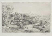 The Footbridge (La Passerelle). Creator: Alphonse Legros (French, 1837-1911).