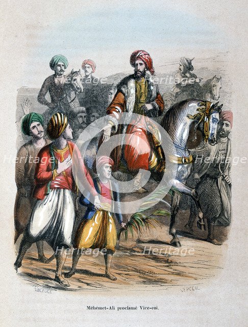 'Mehmet Ali Proclaimed Viceroy', 1805 (1847). Artist: Jean Adolphe Beauce