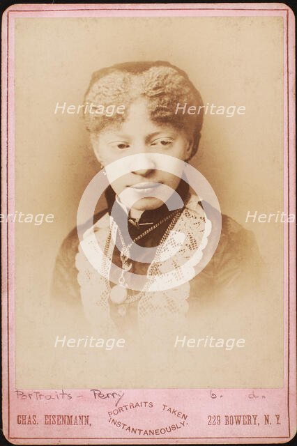 Miss Perry, colored albina, Barnum Show, c1880-c1889. Creator: Charles Eisenmann.