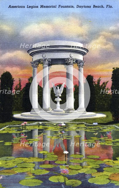 American Legion Memorial Fountain, Daytona Beach, Florida, USA. Artist: Unknown