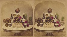 Fruits and wines, about 1865. Creator: Unknown.