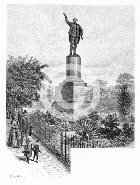 Cook's monument, Hyde Park, Sydney, Australia, 1886.Artist: W Macleod