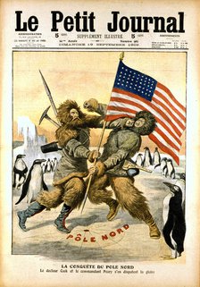 Dispute over who was the first to reach the North Pole, 1909. Artist: Unknown