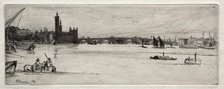 Old Westminster Bridge, 1871. Creator: James McNeill Whistler (American, 1834-1903).