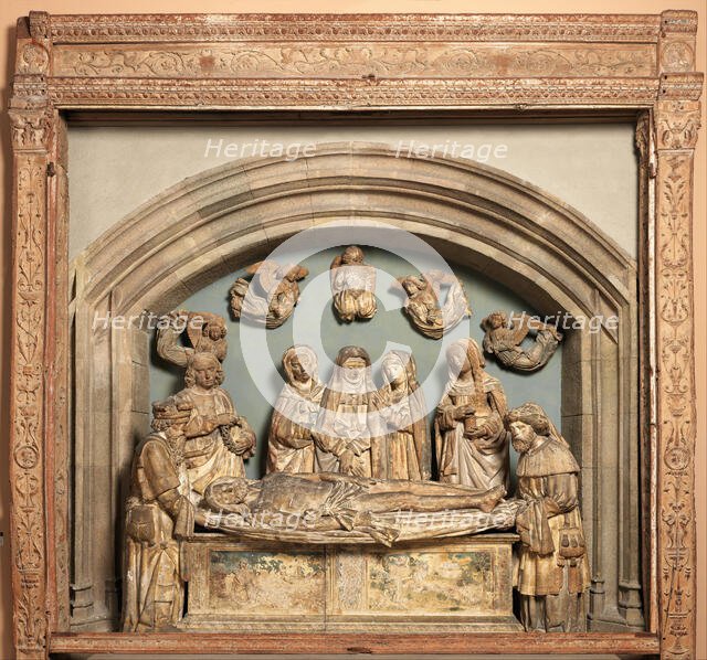 Wooden Frame from an Entombment Group, French, 16th century or later. Creator: Unknown.